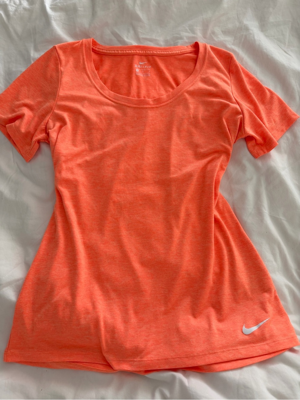 Nike Women's Dri-fit Short Sleeve Scoop Neck Tee -Orange